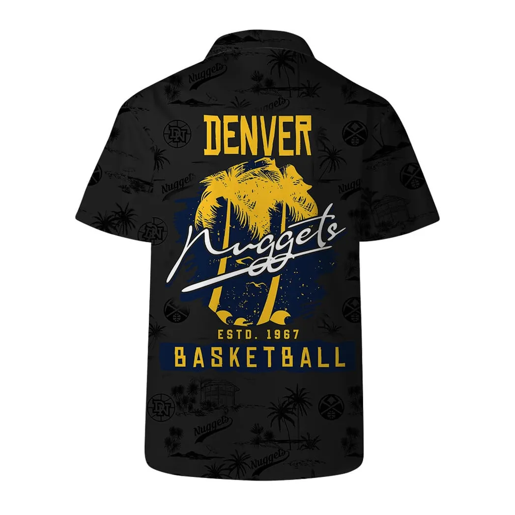 Denver Nuggets Retro Sunset Palm Hawaiian Shirt – TeeAloha Denver Nuggets Retro Sunset Palm Hawaiian Shirt – TeeAloha