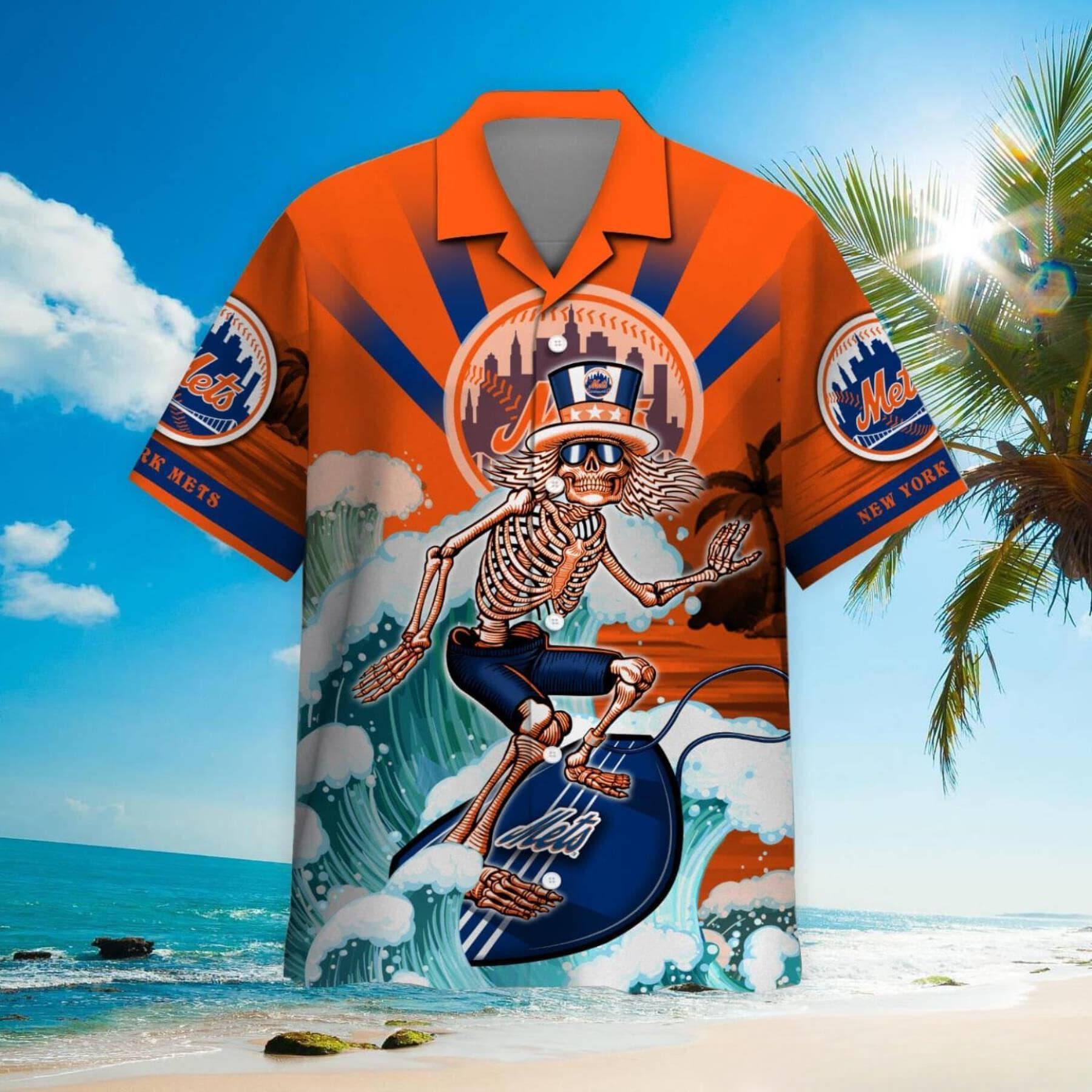 Grateful Dead New York Mets Hawaiian Shirt – TeeAloha Grateful Dead New York Mets Hawaiian Shirt – TeeAloha