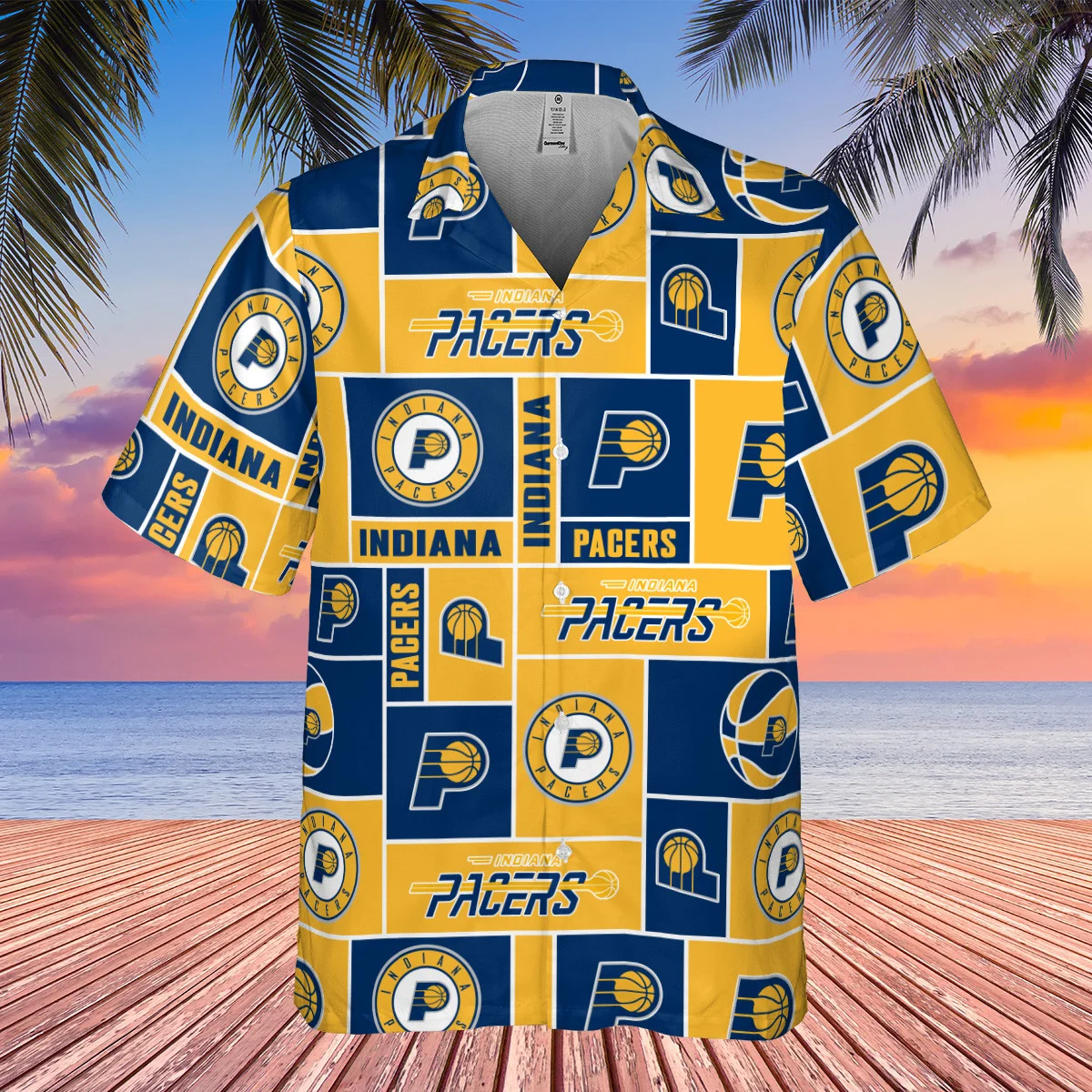 Indiana Pacers Block Style Beach Hawaiian Shirt – TeeAloha Indiana Pacers Block Style Beach Hawaiian Shirt – TeeAloha