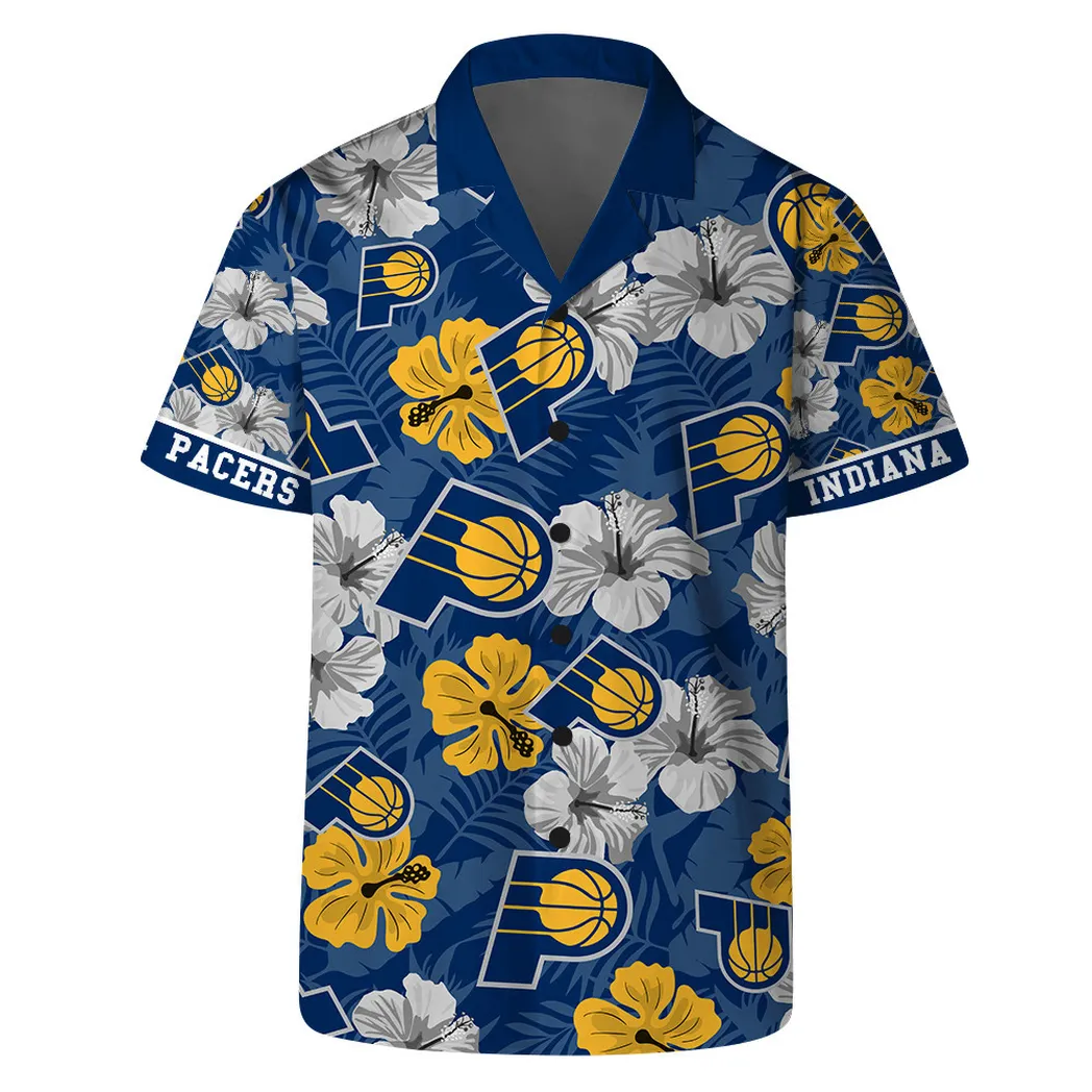 Indiana Pacers Hibiscus Bloom Hawaiian Shirt – TeeAloha Indiana Pacers Hibiscus Bloom Hawaiian Shirt – TeeAloha