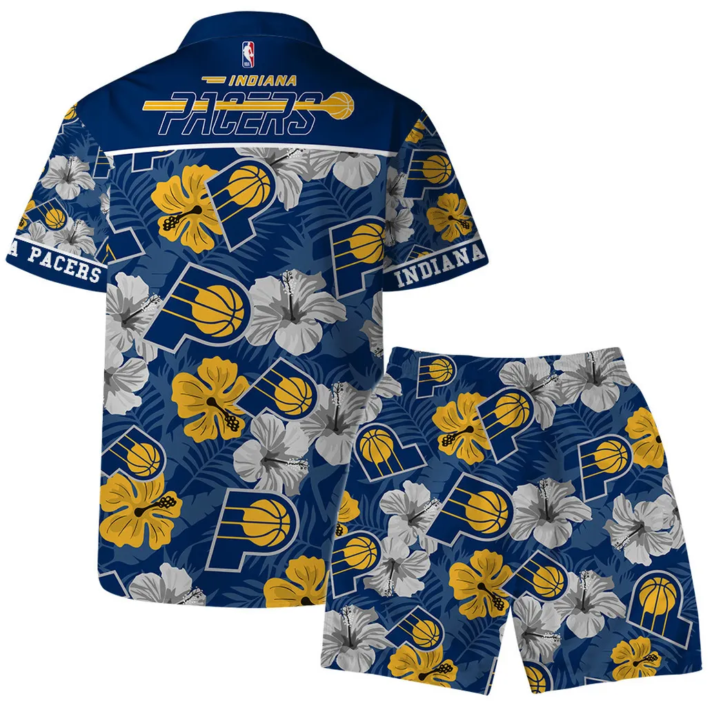 Indiana Pacers Hibiscus Bloom Hawaiian Shirt – TeeAloha Indiana Pacers Hibiscus Bloom Hawaiian Shirt – TeeAloha