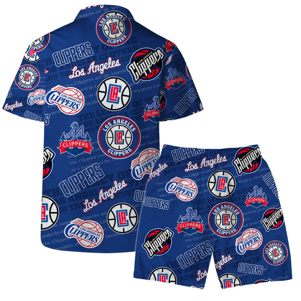 LA Clippers All-Over Logos Hawaiian Shirt – TeeAloha LA Clippers All-Over Logos Hawaiian Shirt – TeeAloha
