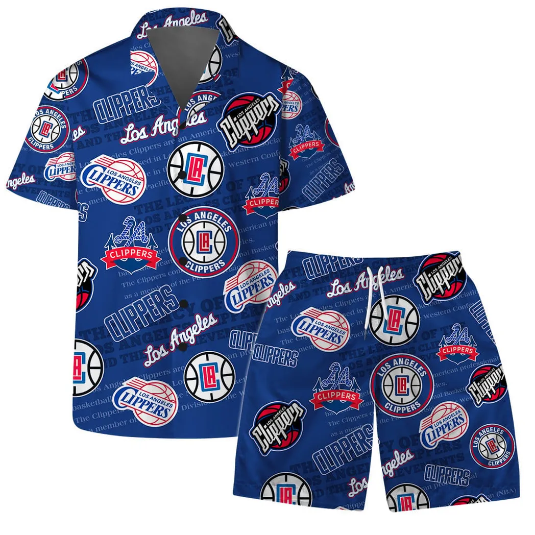 LA Clippers All-Over Logos Hawaiian Shirt – TeeAloha LA Clippers All-Over Logos Hawaiian Shirt – TeeAloha