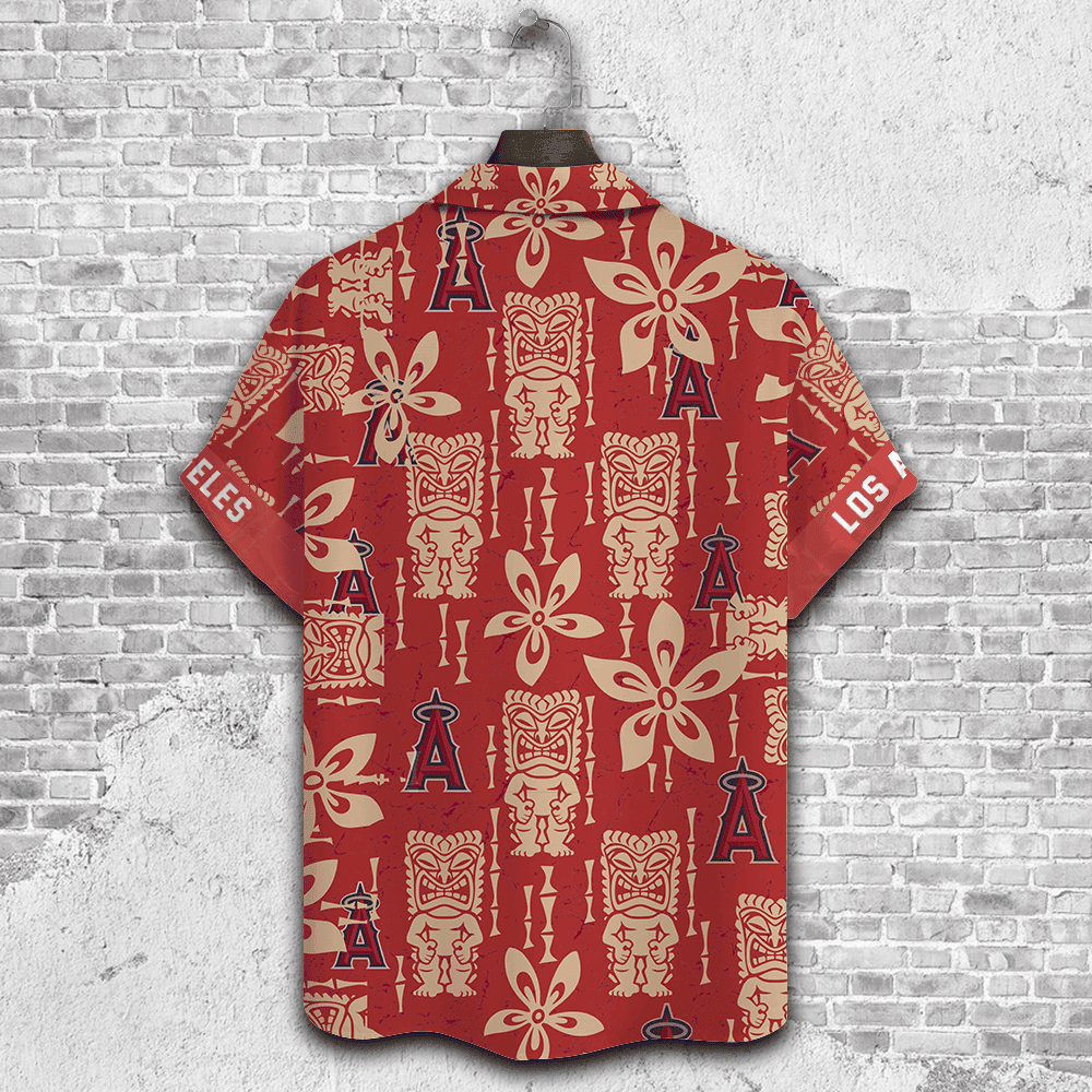 Los Angeles Angels Tiki Tribal Hawaiian Shirt – TeeAloha Los Angeles Angels Tiki Tribal Hawaiian Shirt – TeeAloha