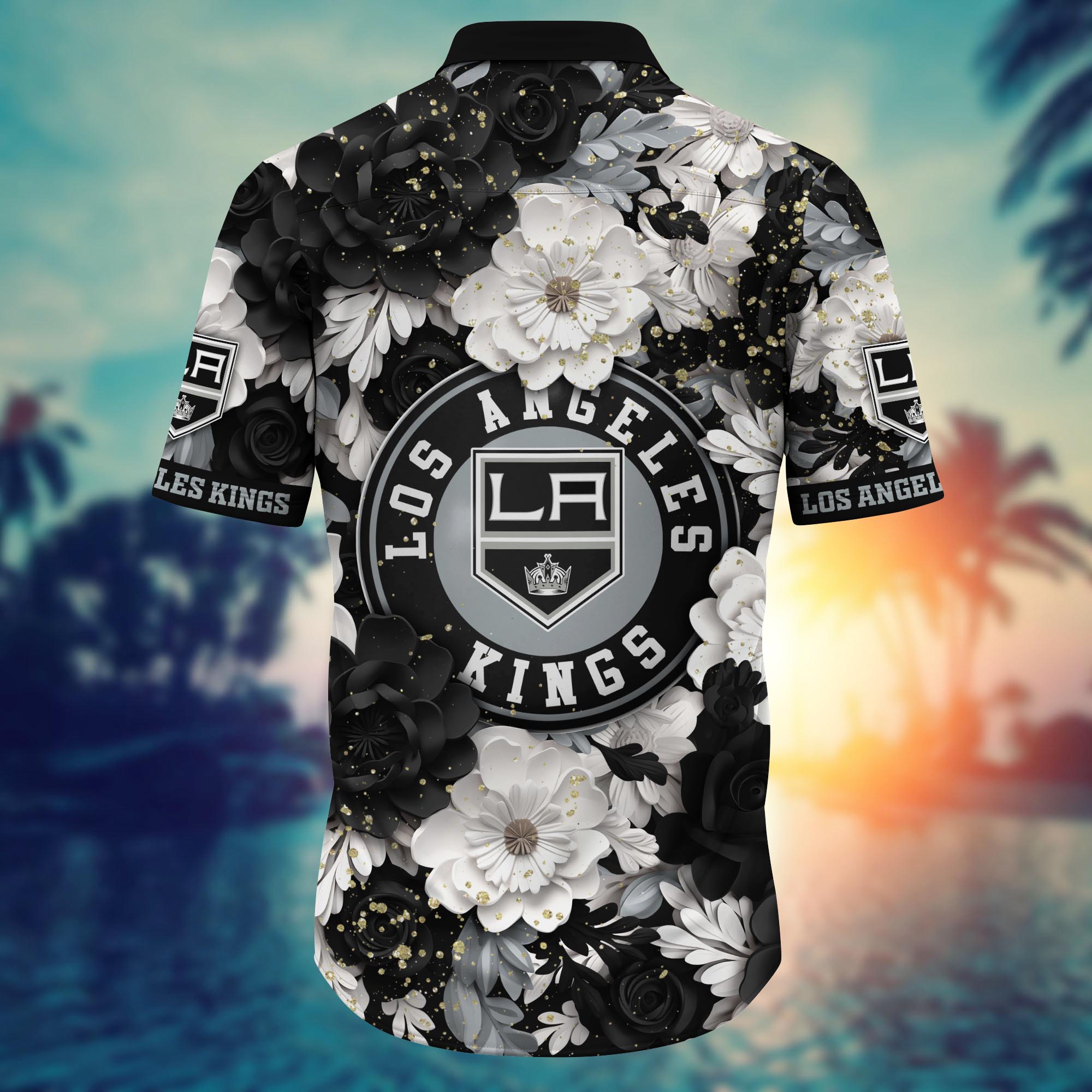 Los Angeles Kings Elegant Floral Hawaiian Shirt – TeeAloha Los Angeles Kings Elegant Floral Hawaiian Shirt – TeeAloha