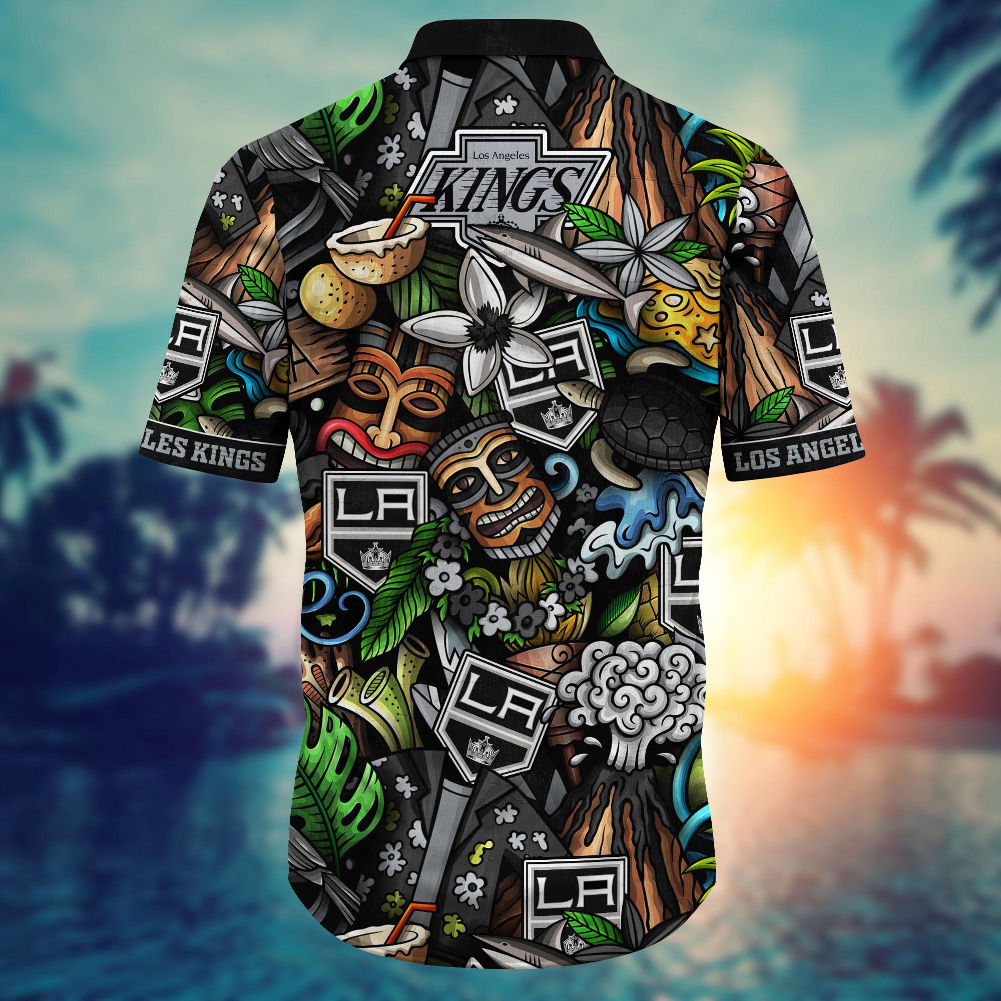 Los Angeles Kings Tropical Fusion Hawaiian Shirt – TeeAloha Los Angeles Kings Tropical Fusion Hawaiian Shirt – TeeAloha