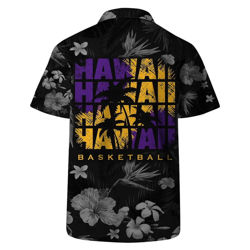 Los Angeles Lakers Black Blossom Hawaiian Shirt – TeeAloha Los Angeles Lakers Black Blossom Hawaiian Shirt – TeeAloha