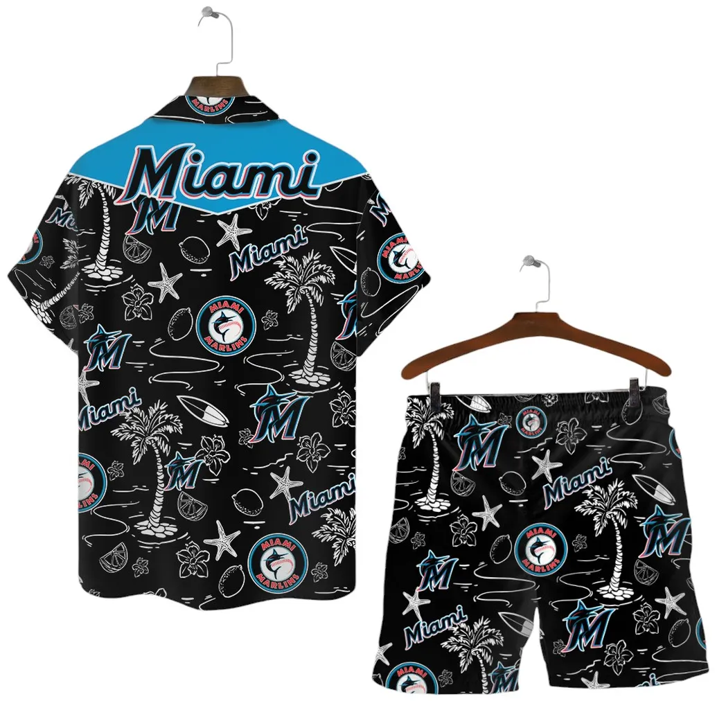 Miami Marlins Retro Beach Sketch Hawaiian Shirt – TeeAloha Miami Marlins Retro Beach Sketch Hawaiian Shirt – TeeAloha