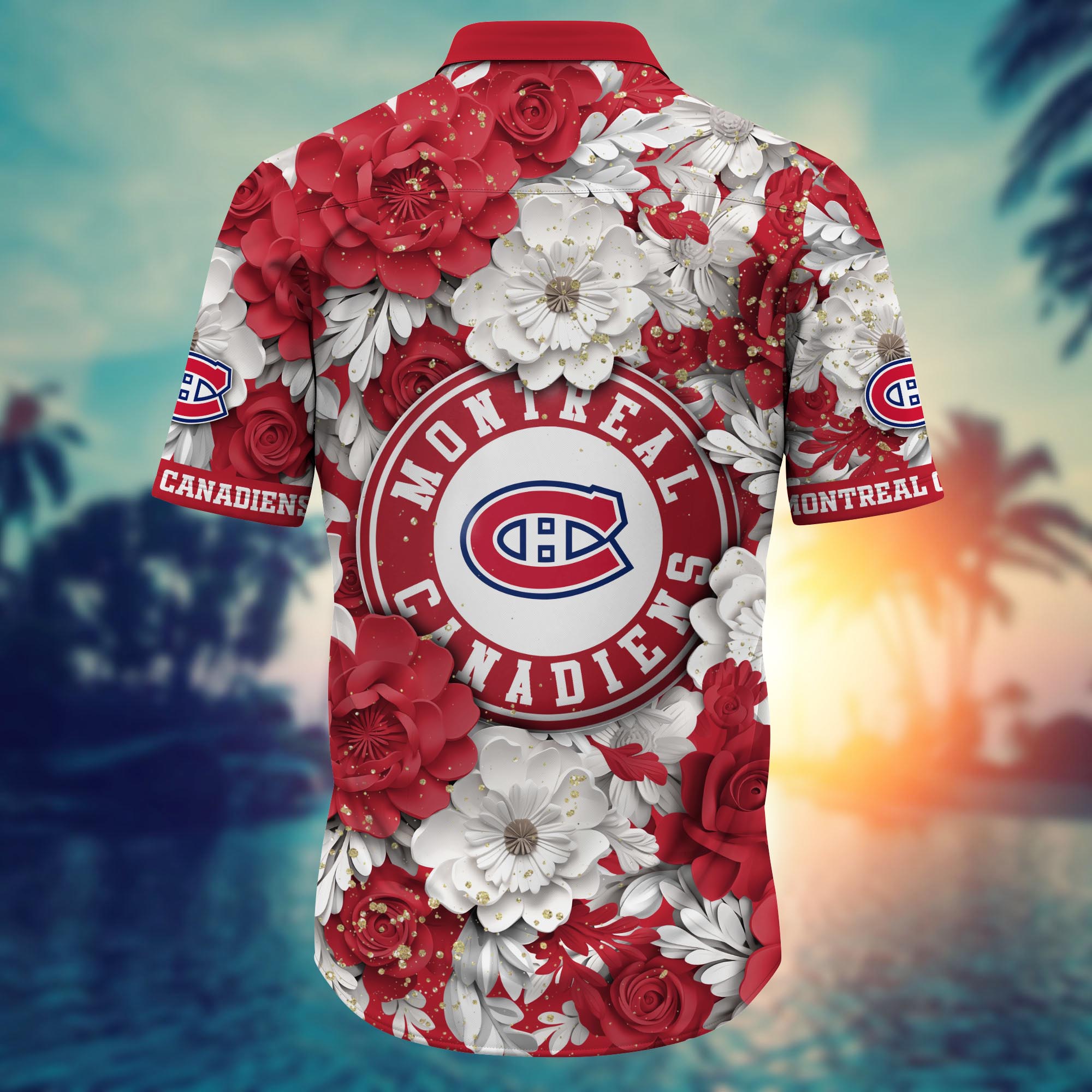 Montreal Canadiens Floral Paradise Hawaiian Shirt – TeeAloha Montreal Canadiens Floral Paradise Hawaiian Shirt – TeeAloha