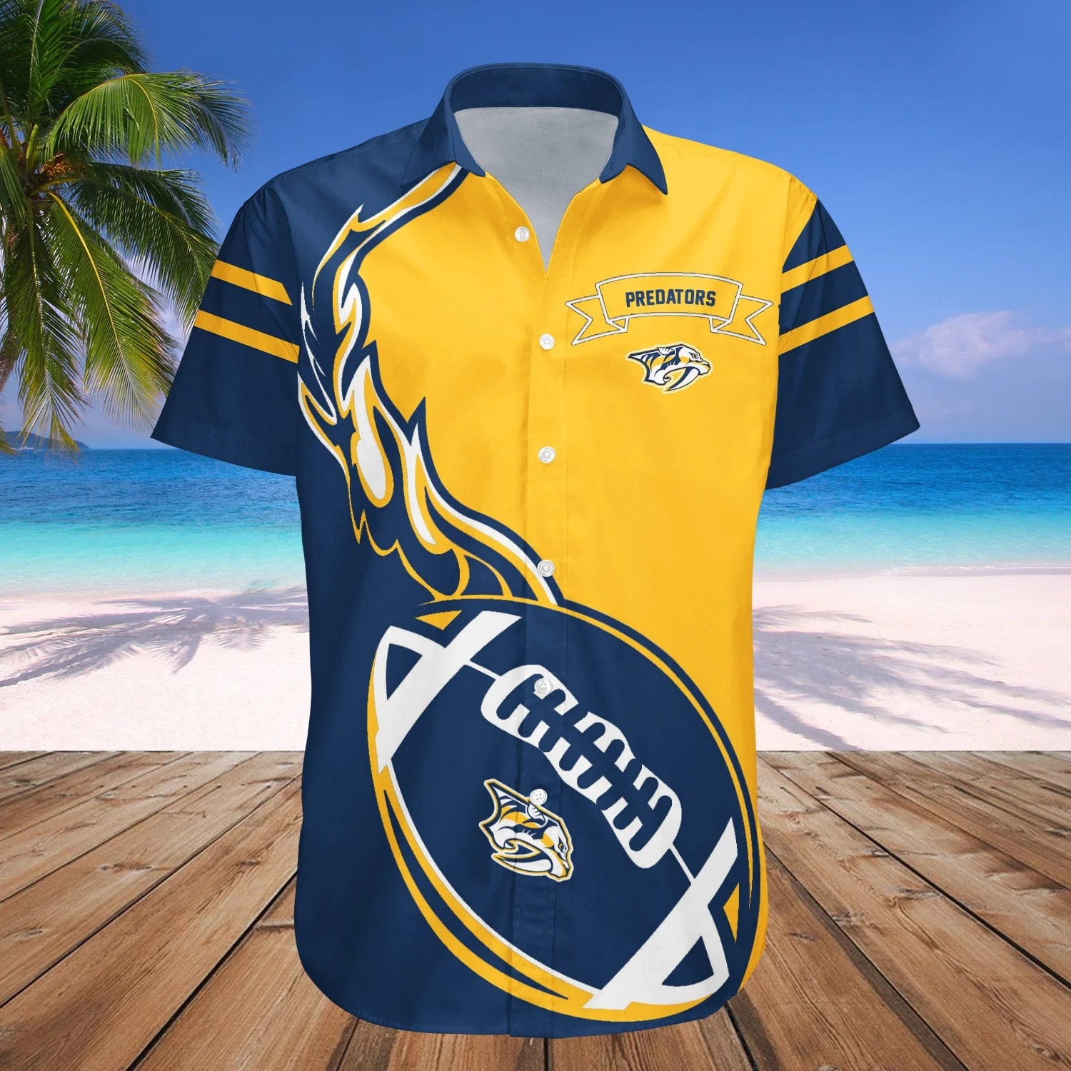 Nashville Predators Football Style Hawaiian Shirt – TeeAloha Nashville Predators Football Style Hawaiian Shirt – TeeAloha