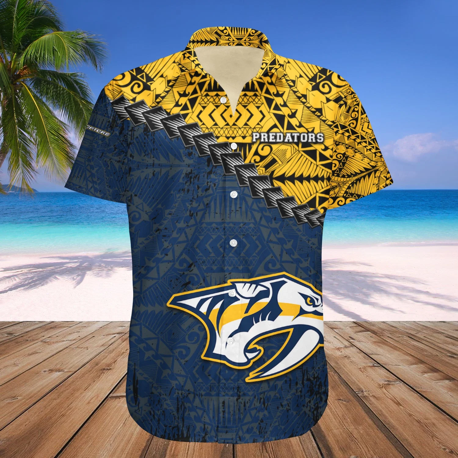 Nashville Predators Tribal Design Hawaiian Shirt – TeeAloha Nashville Predators Tribal Design Hawaiian Shirt – TeeAloha