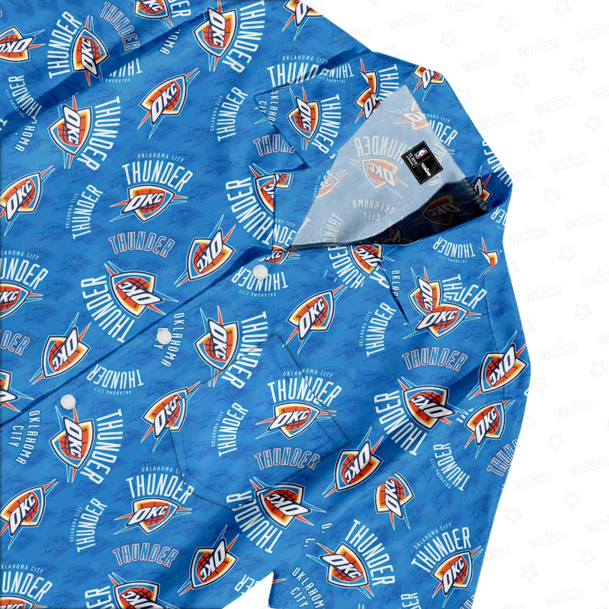 Oklahoma City Thunder Lightning Storm Hawaiian Shirt – TeeAloha Oklahoma City Thunder Lightning Storm Hawaiian Shirt – TeeAloha