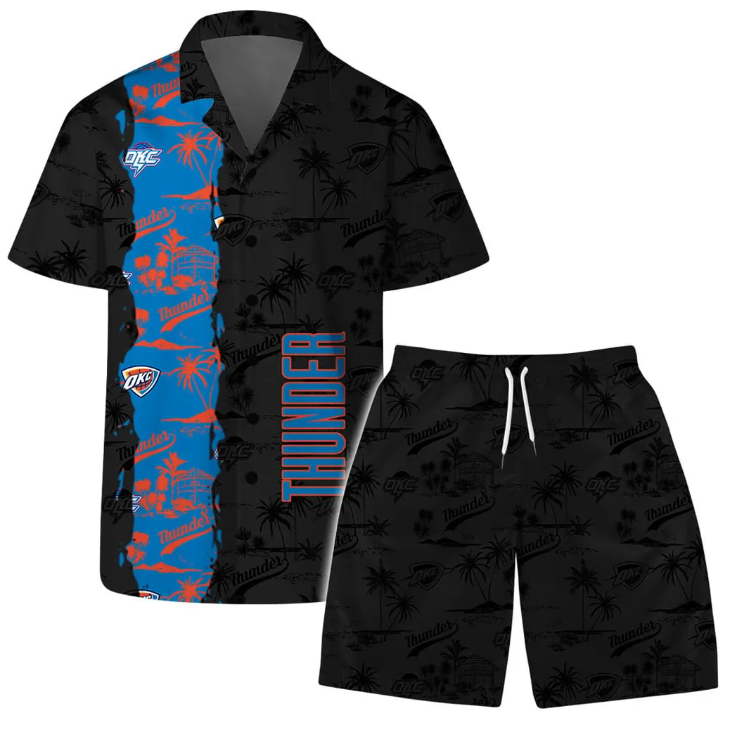 Oklahoma Thunder Retro Basketball Hawaiian Shirt – TeeAloha Oklahoma Thunder Retro Basketball Hawaiian Shirt – TeeAloha