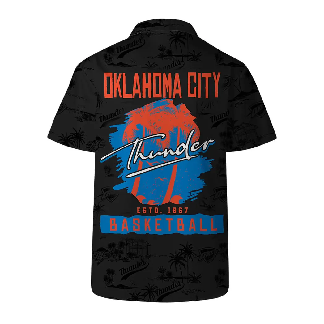 Oklahoma Thunder Retro Basketball Hawaiian Shirt – TeeAloha Oklahoma Thunder Retro Basketball Hawaiian Shirt – TeeAloha