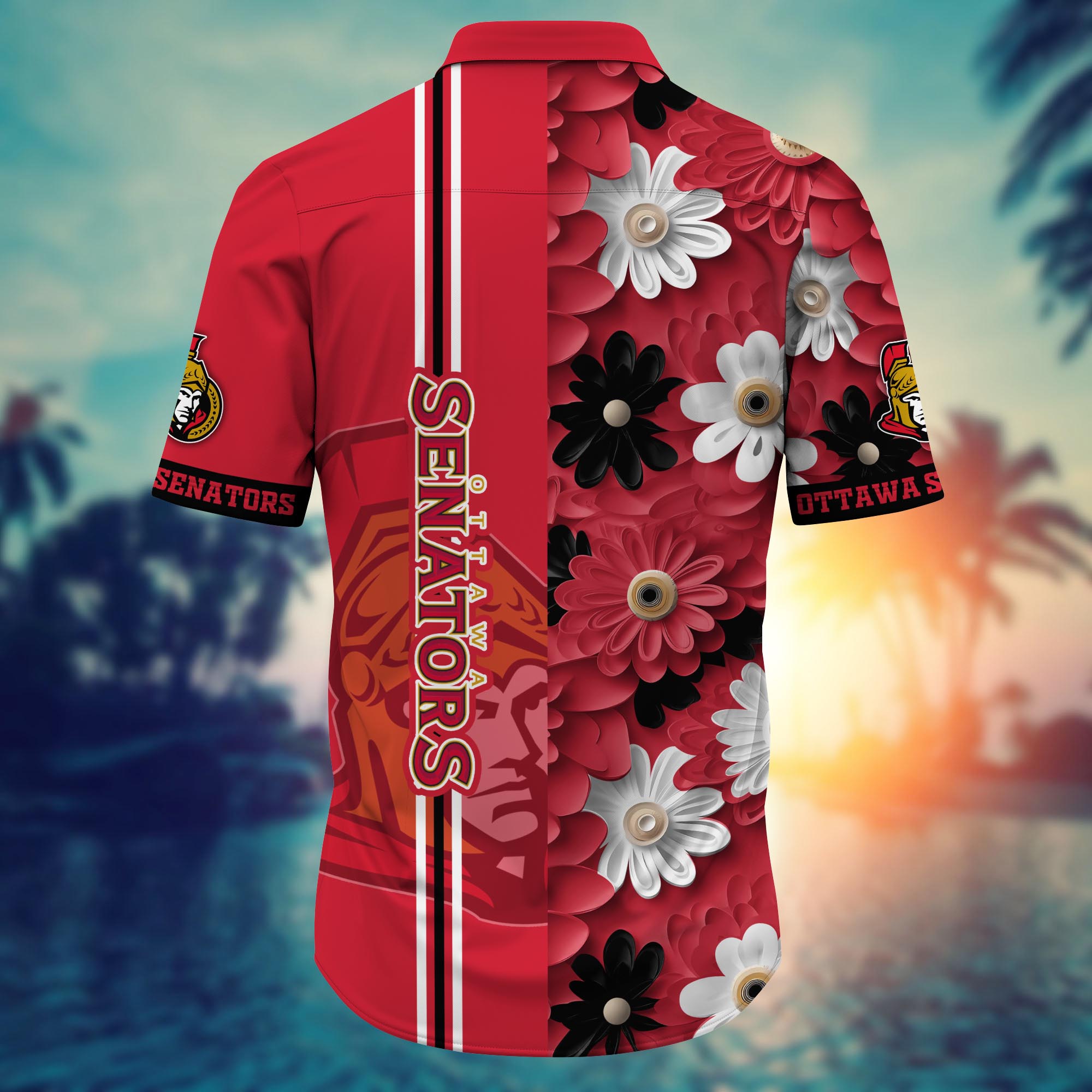 Ottawa Senators Floral Blitz Hawaiian Shirt – TeeAloha Ottawa Senators Floral Blitz Hawaiian Shirt – TeeAloha