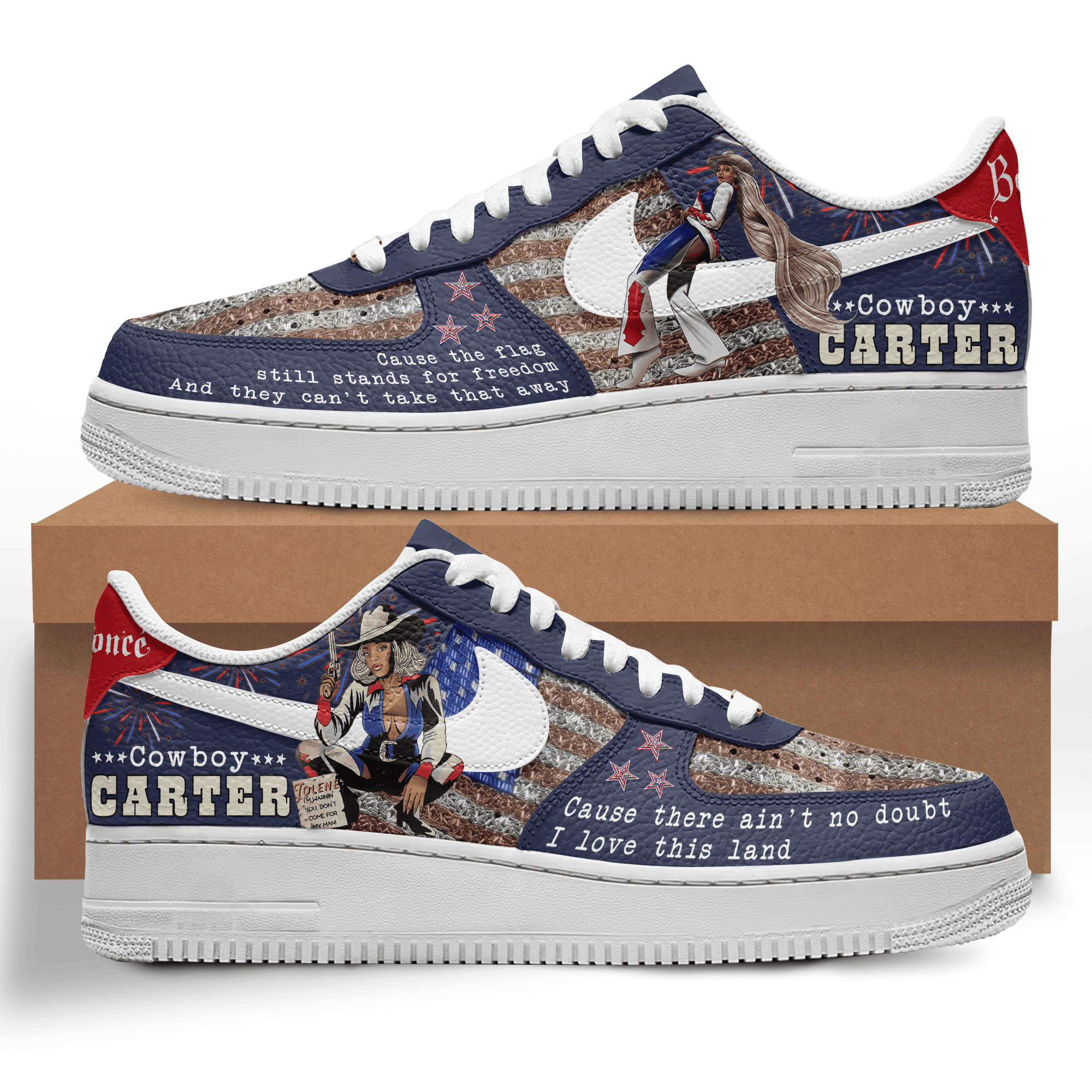 Premium Beyonce Cowboy AF1 Sneaker 106280 Premium Beyonce Cowboy AF1 Sneaker 106280