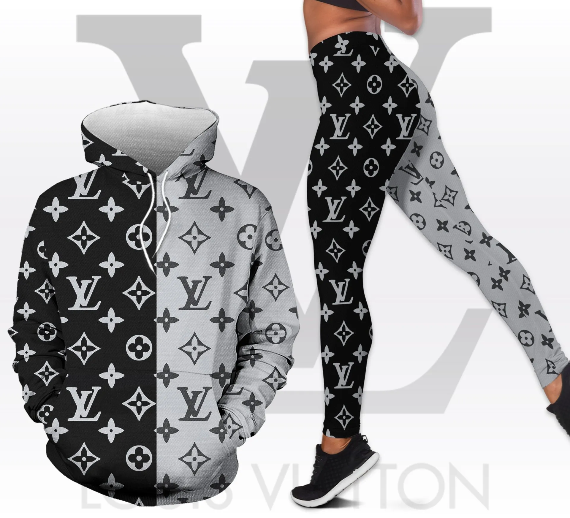 Premium Hoodie Leggings Set For WOMEN 2024 MRS-AF+DDK-28806 Premium Hoodie Leggings Set For WOMEN 2024 MRS-AF+DDK-28806