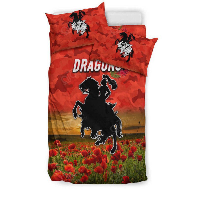NRL St. George Illawarra Dragons ANZAC Poppy Flowers – Red Bedding Set NRL St. George Illawarra Dragons ANZAC Poppy Flowers – Red Bedding Set