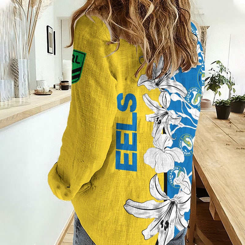 Parramatta Eels Women’s Long Sleeve Shirt Slub Linen Personalized Gift For Footy fans v3 Parramatta Eels Women’s Long Sleeve Shirt Slub Linen Personalized Gift For Footy fans v3