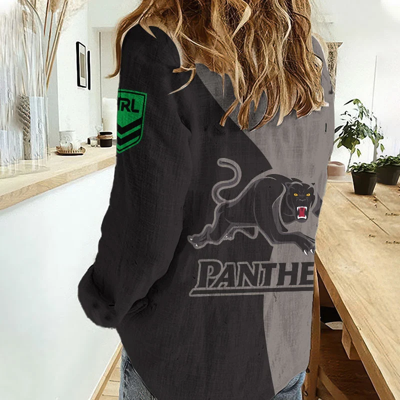 Penrith Panthers Women’s Long Sleeve Shirt Slub Linen Personalized Gift For Footy fans v2 Penrith Panthers Women’s Long Sleeve Shirt Slub Linen Personalized Gift For Footy fans v2