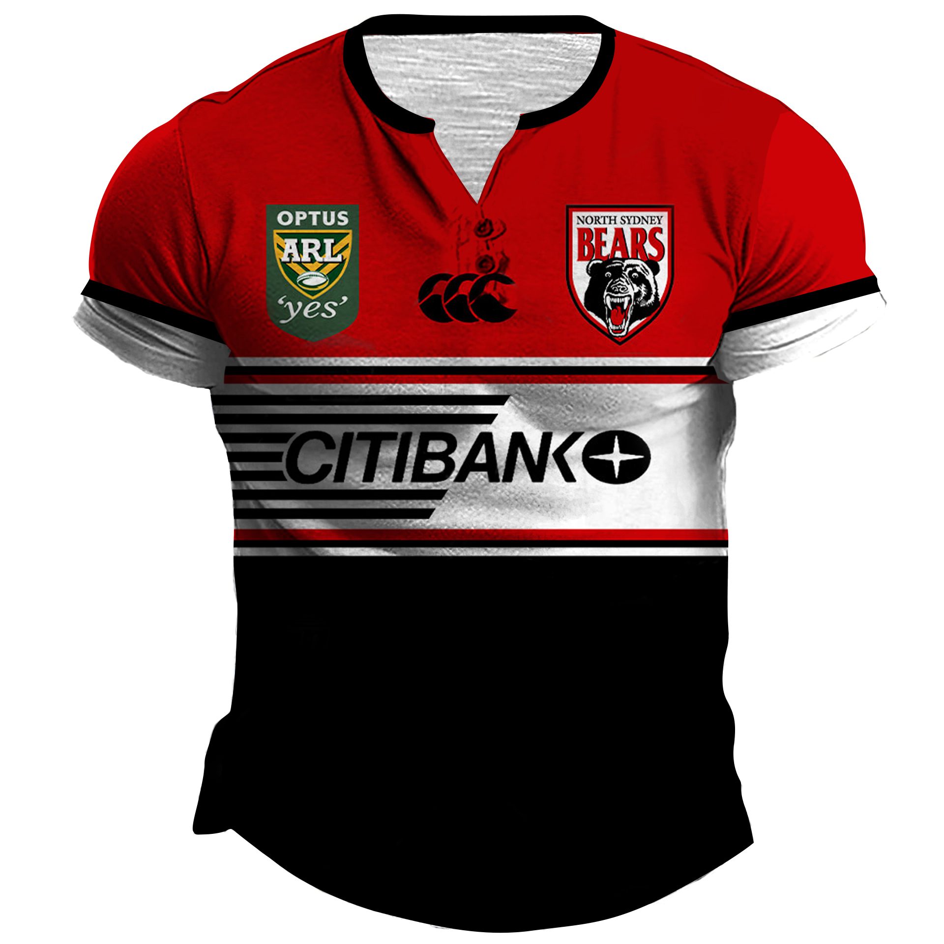 Personalise NORTH SYDNEY BEARS 1997 ARL Season Vintage Retro Jersey Personalise NORTH SYDNEY BEARS 1997 ARL Season Vintage Retro Jersey