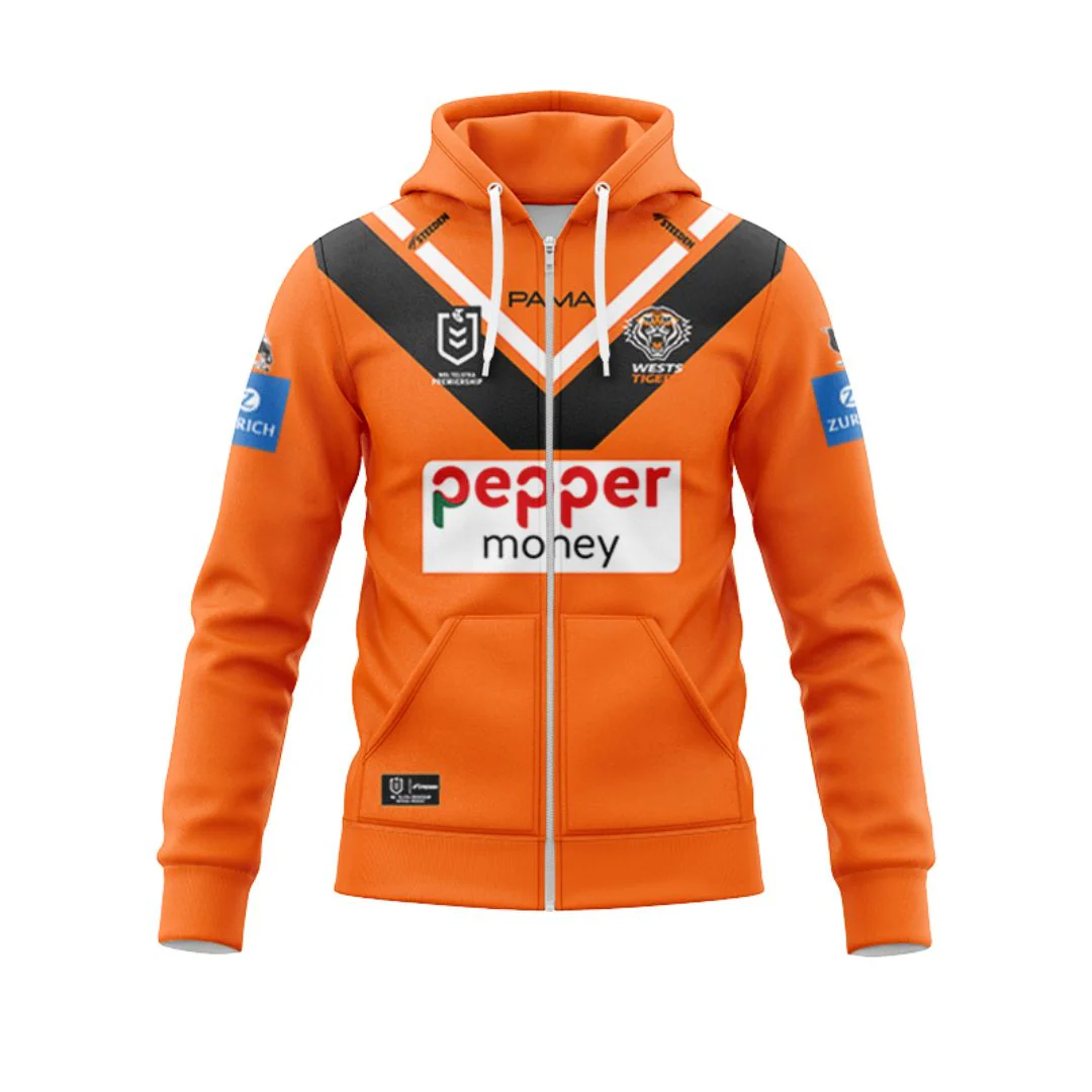 Personalized Wests Tigers 2025 Away Jersey Hoodie T-shirt Polo Singlet Personalized Wests Tigers 2025 Away Jersey Hoodie T-shirt Polo Singlet
