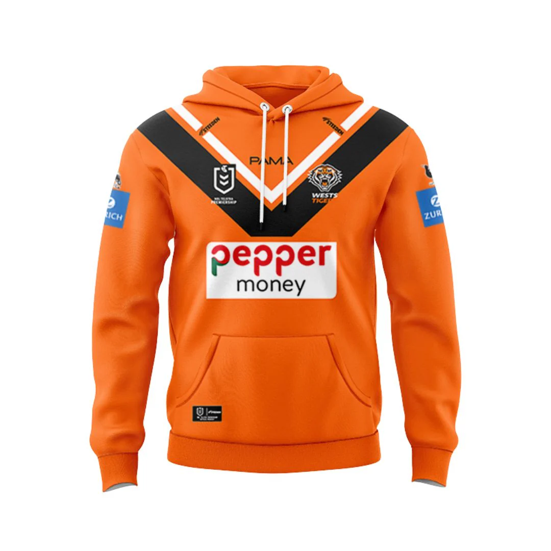 Personalized Wests Tigers 2025 Away Jersey Hoodie T-shirt Polo Singlet Personalized Wests Tigers 2025 Away Jersey Hoodie T-shirt Polo Singlet