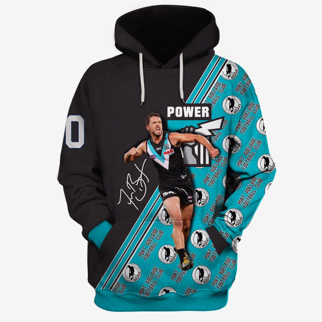 AFL Port Adelaide Travis Boak Pullover Hoodie AFL Port Adelaide Travis Boak Pullover Hoodie
