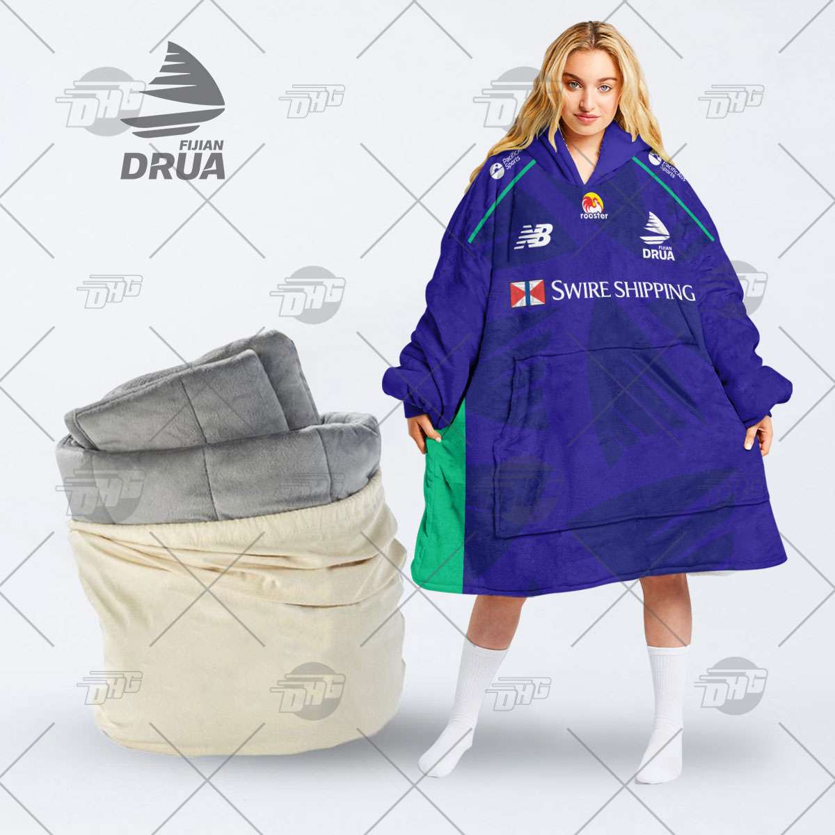 Personalised Super Rugby Fijian Drua oodie blanket hoodie snuggie hoodies Personalised Super Rugby Fijian Drua oodie blanket hoodie snuggie hoodies