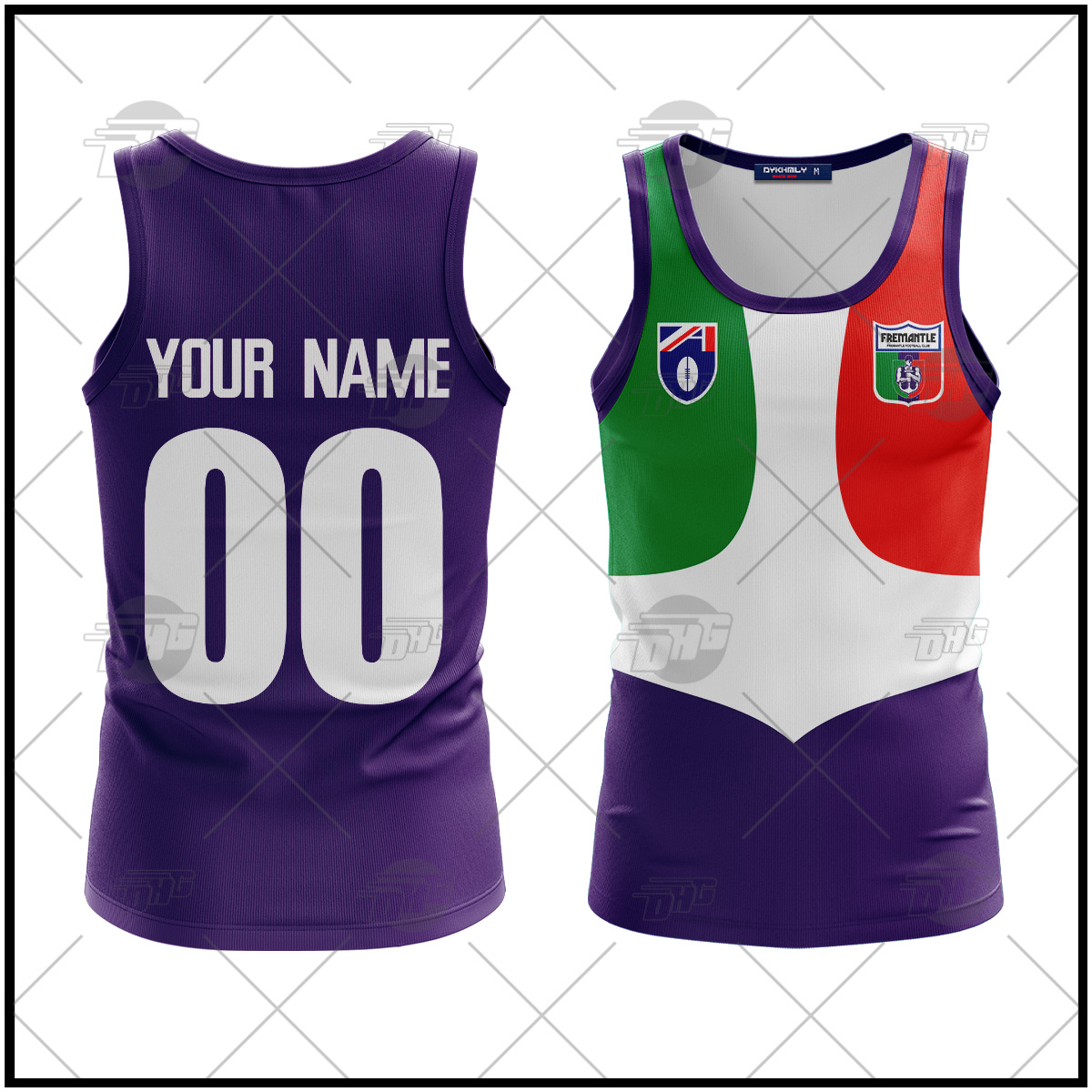 Personalized AFL Fremantle Football Club 90s Vintage Tank Top Personalized AFL Fremantle Football Club 90s Vintage Tank Top
