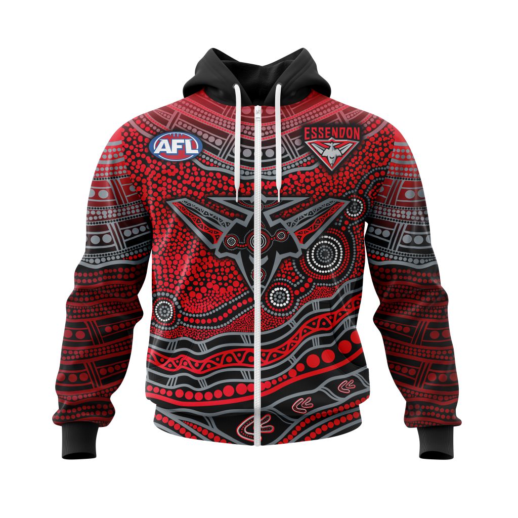 AFL Essendon Football Club | Specialized Indigenous Concept With Team Mascot V0222 AFL Essendon Football Club | Specialized Indigenous Concept With Team Mascot V0222