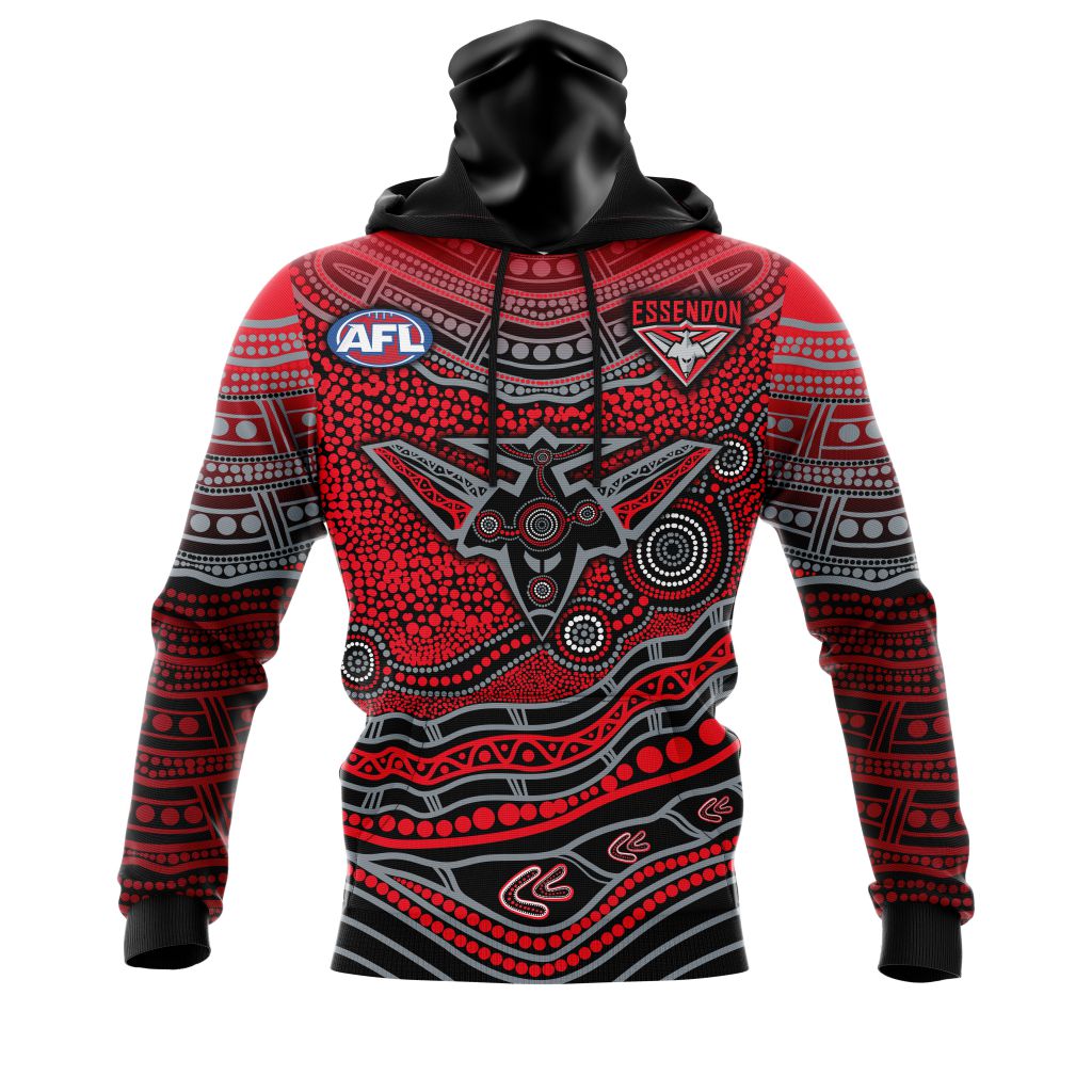AFL Essendon Football Club | Specialized Indigenous Concept With Team Mascot V0222 AFL Essendon Football Club | Specialized Indigenous Concept With Team Mascot V0222