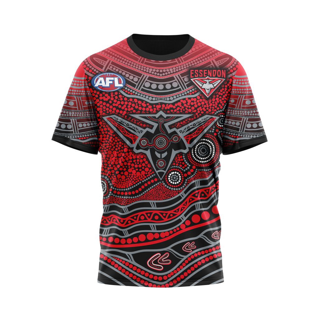 AFL Essendon Football Club | Specialized Indigenous Concept With Team Mascot V0222 AFL Essendon Football Club | Specialized Indigenous Concept With Team Mascot V0222
