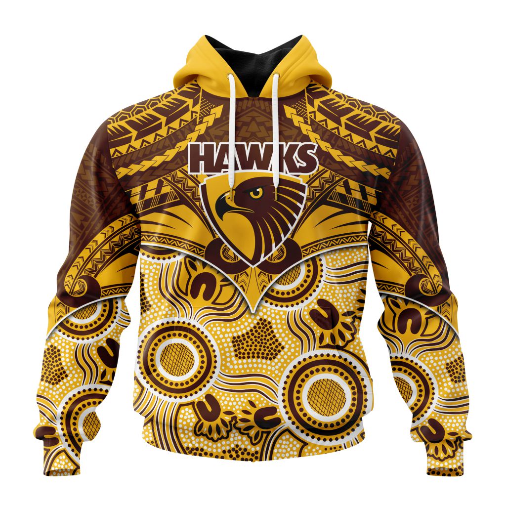 AFL Hawthorn Football Club Special Indigenous Mix Polynesian Design ST2401 AFL Hawthorn Football Club Special Indigenous Mix Polynesian Design ST2401