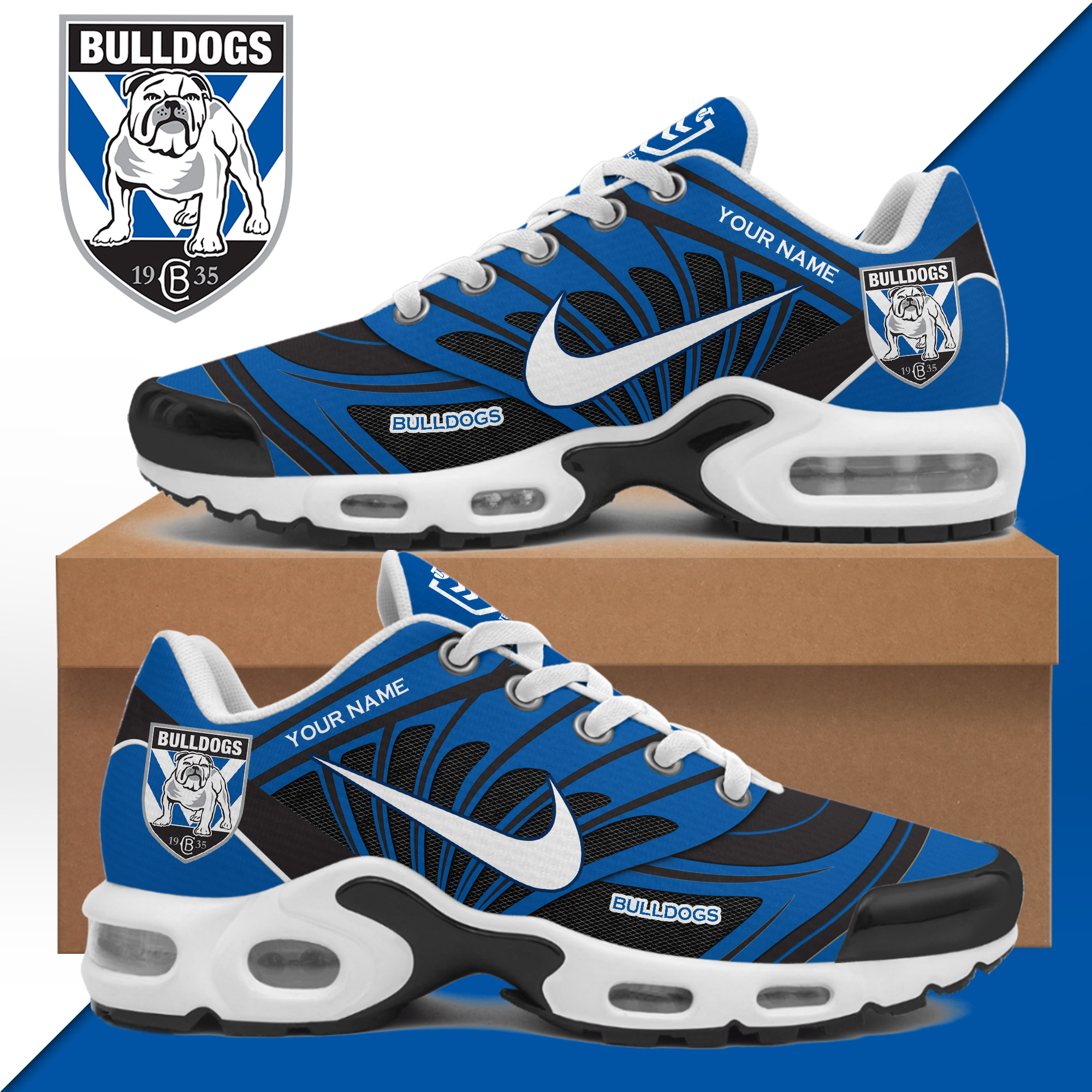 Canterbury Bulldogs Air Max Plus Sport Custom Sneakers Canterbury Bulldogs Air Max Plus Sport Custom Sneakers
