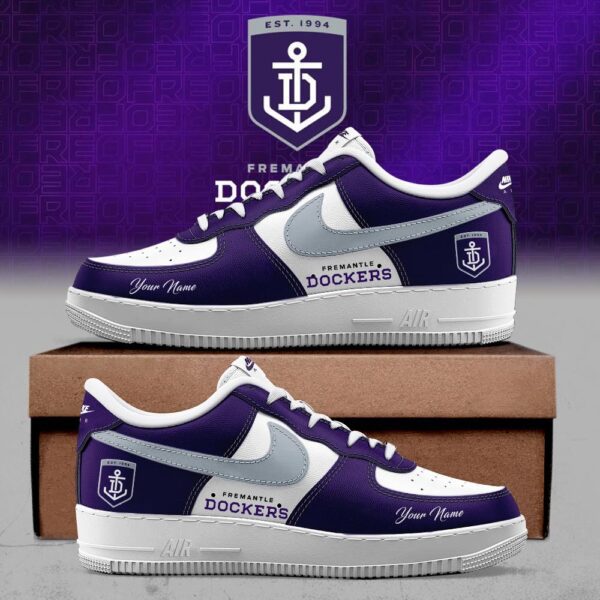 Fremantle Dockers AFL Custom Name Air Force Shoes for fans Fremantle Dockers AFL Custom Name Air Force Shoes for fans