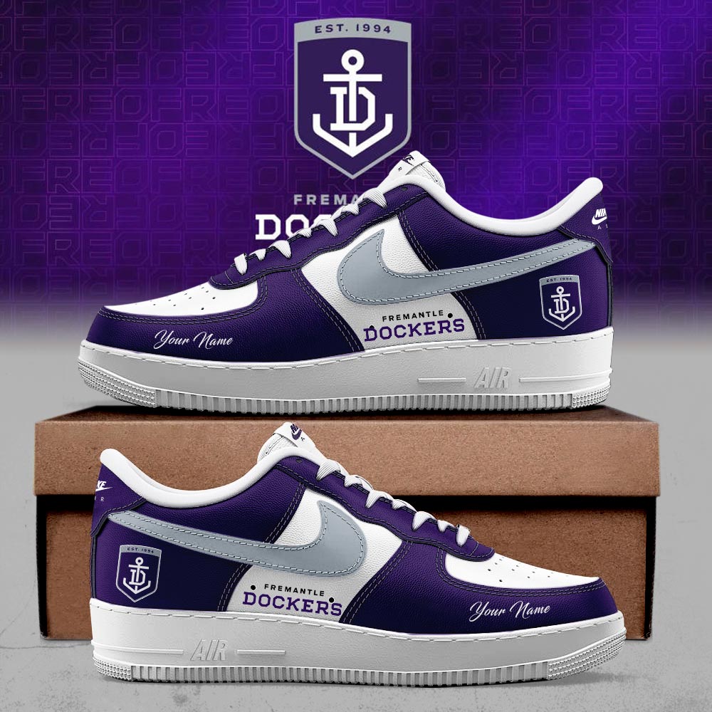 Fremantle Dockers AFL Custom Name Air Force Shoes for fans Fremantle Dockers AFL Custom Name Air Force Shoes for fans