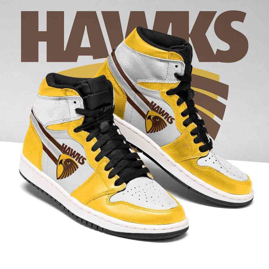 AFL Hawthorn Hawks Air Jordan 1 High Sneakers AFL Hawthorn Hawks Air Jordan 1 High Sneakers
