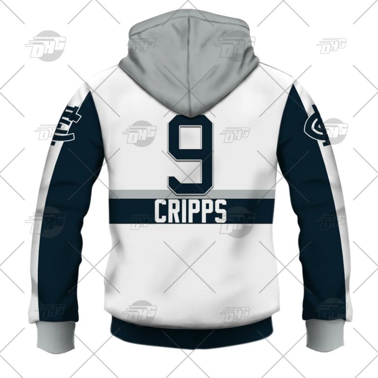 AFL Carlton Blues Patrick Cripps #9 Pullover Hoodie AFL Carlton Blues Patrick Cripps #9 Pullover Hoodie