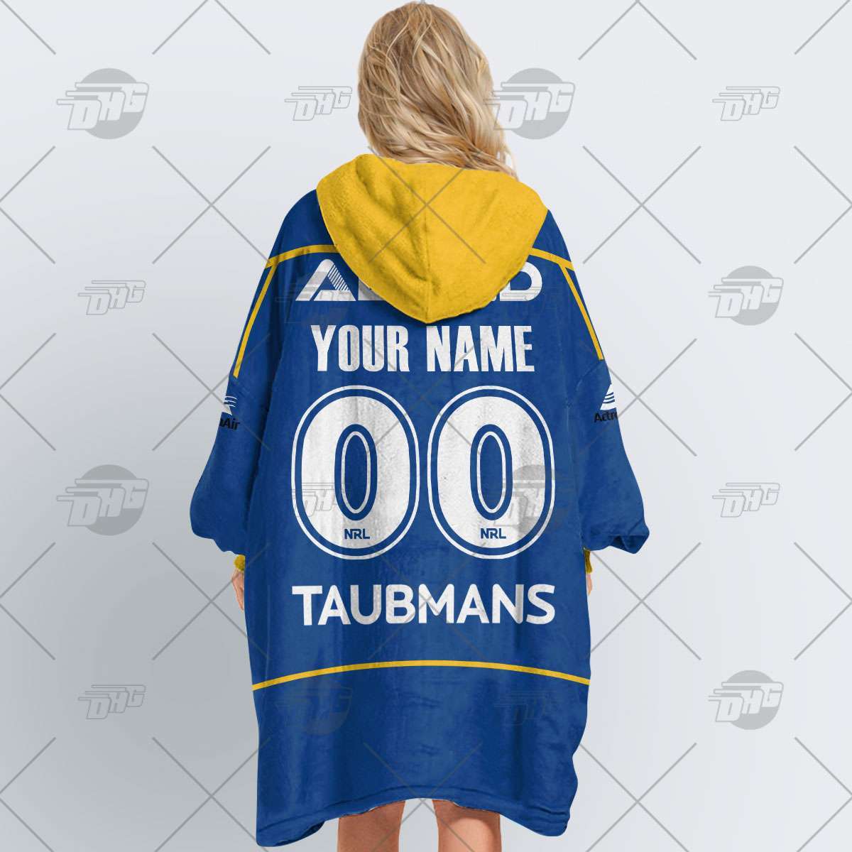 Personalized NRL Parramatta Eels oodie blanket hoodie snuggie hoodies for all family Personalized NRL Parramatta Eels oodie blanket hoodie snuggie hoodies for all family