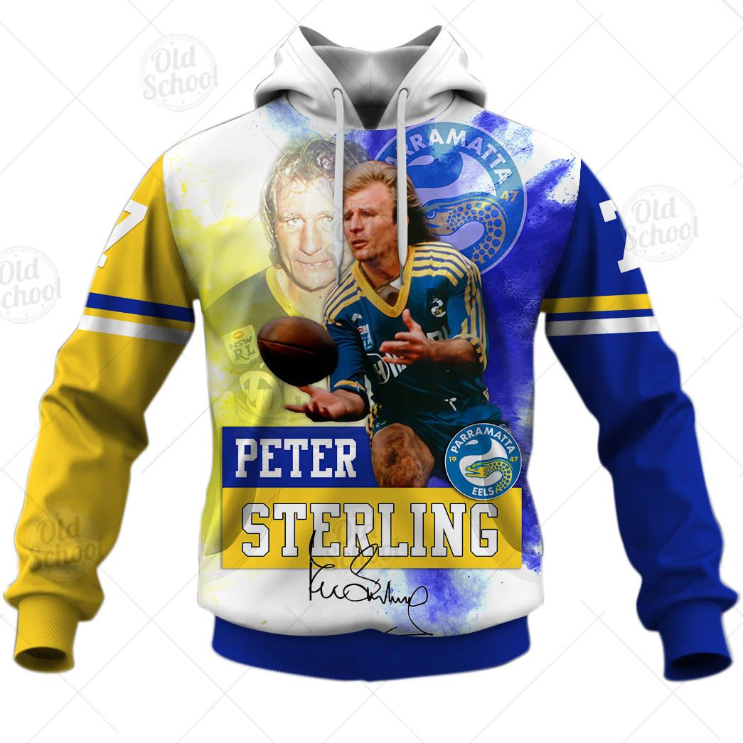 NRL Parramatta Eels Legend Peter Sterling Pullover Hoodie NRL Parramatta Eels Legend Peter Sterling Pullover Hoodie