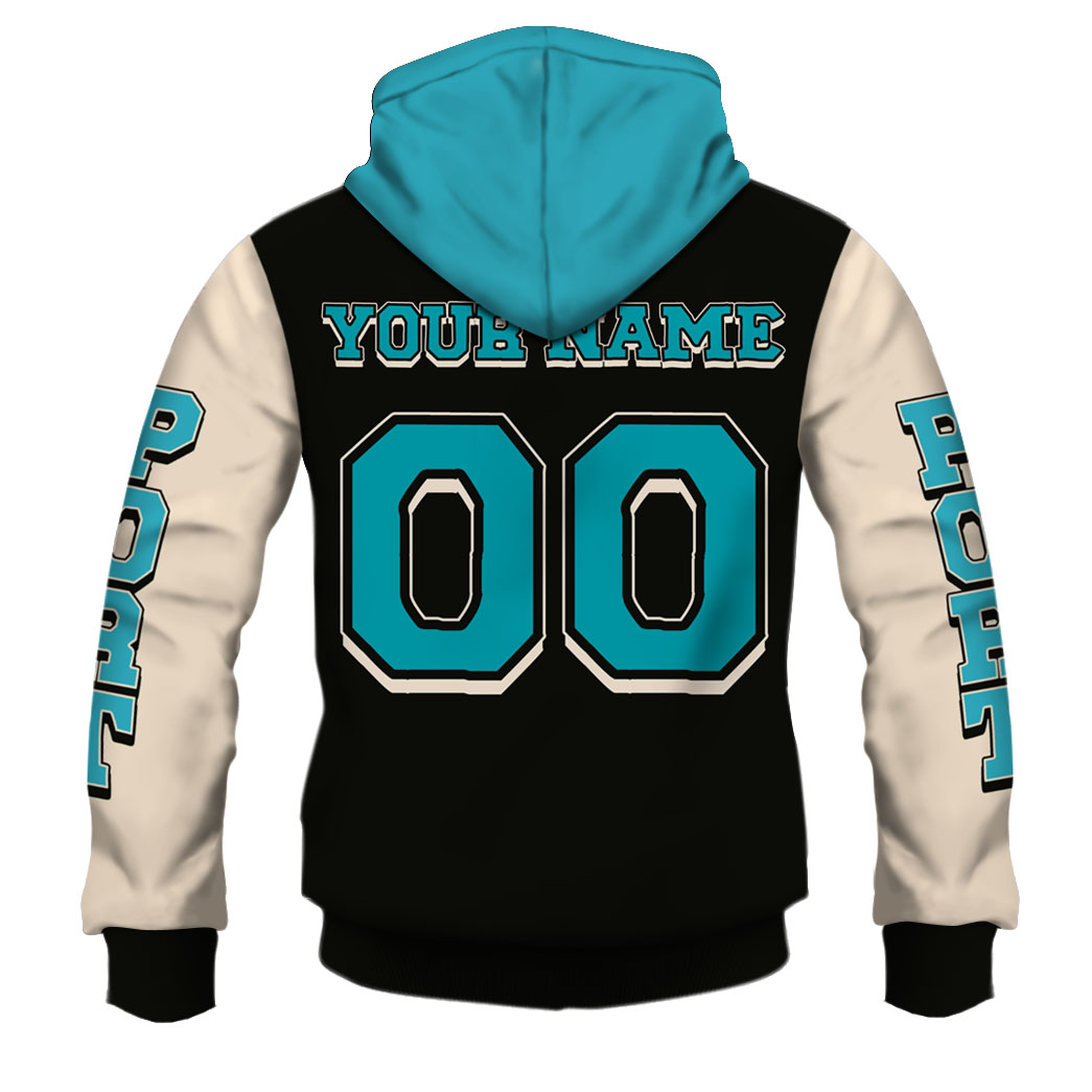 Personalise Port Adelaide AFL Vintage Retro Hoodie Shirt Sleeve Personalise Port Adelaide AFL Vintage Retro Hoodie Shirt Sleeve