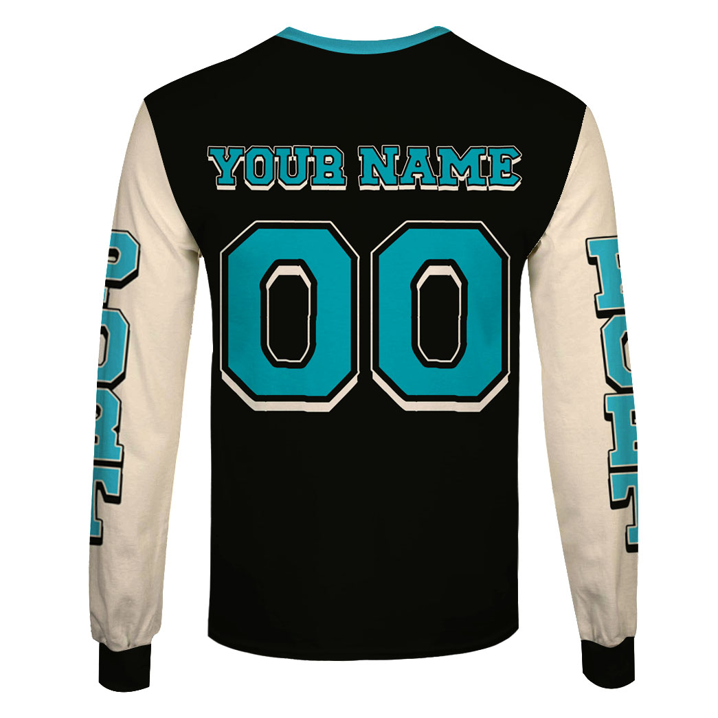Personalise Port Adelaide AFL Vintage Retro Hoodie Shirt Sleeve Personalise Port Adelaide AFL Vintage Retro Hoodie Shirt Sleeve