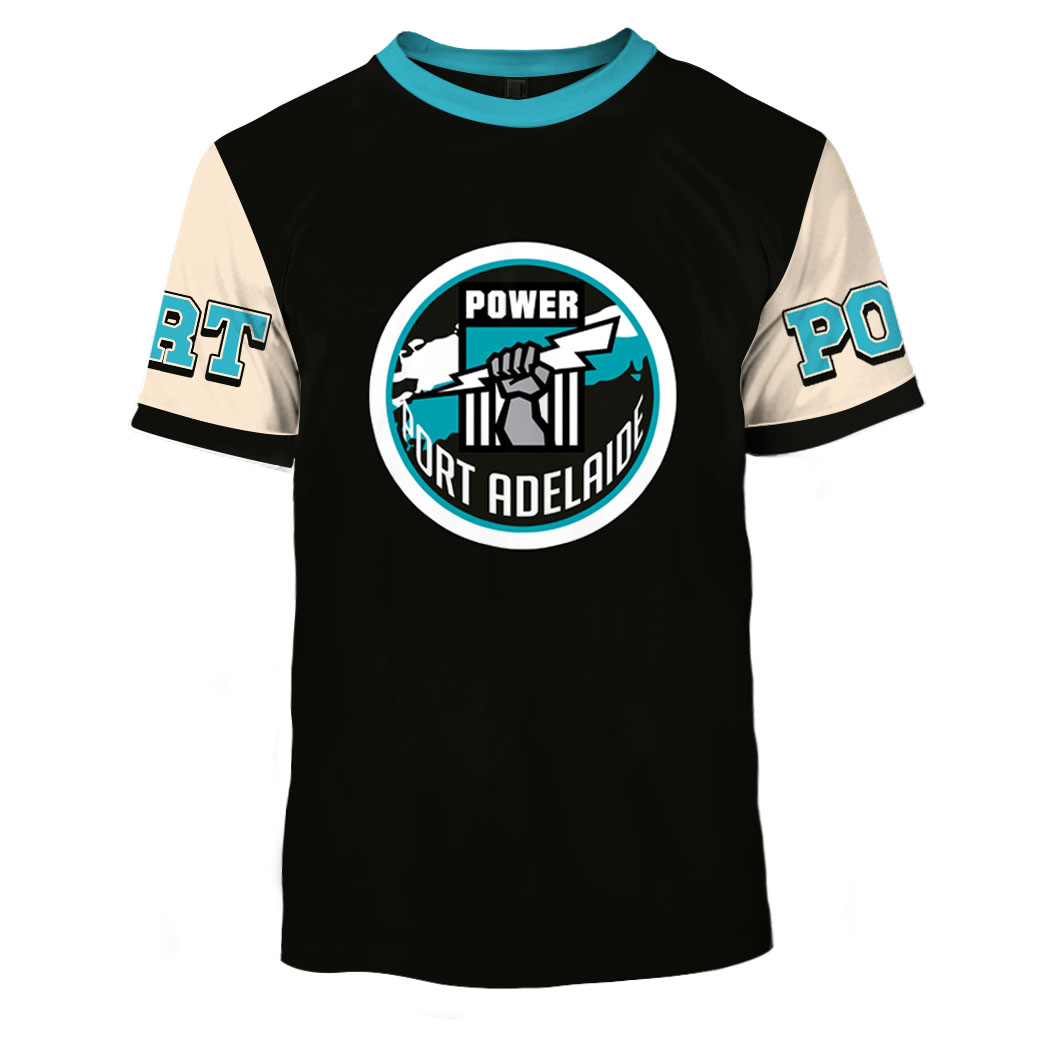 Personalise Port Adelaide AFL Vintage Retro Hoodie Shirt Sleeve Personalise Port Adelaide AFL Vintage Retro Hoodie Shirt Sleeve