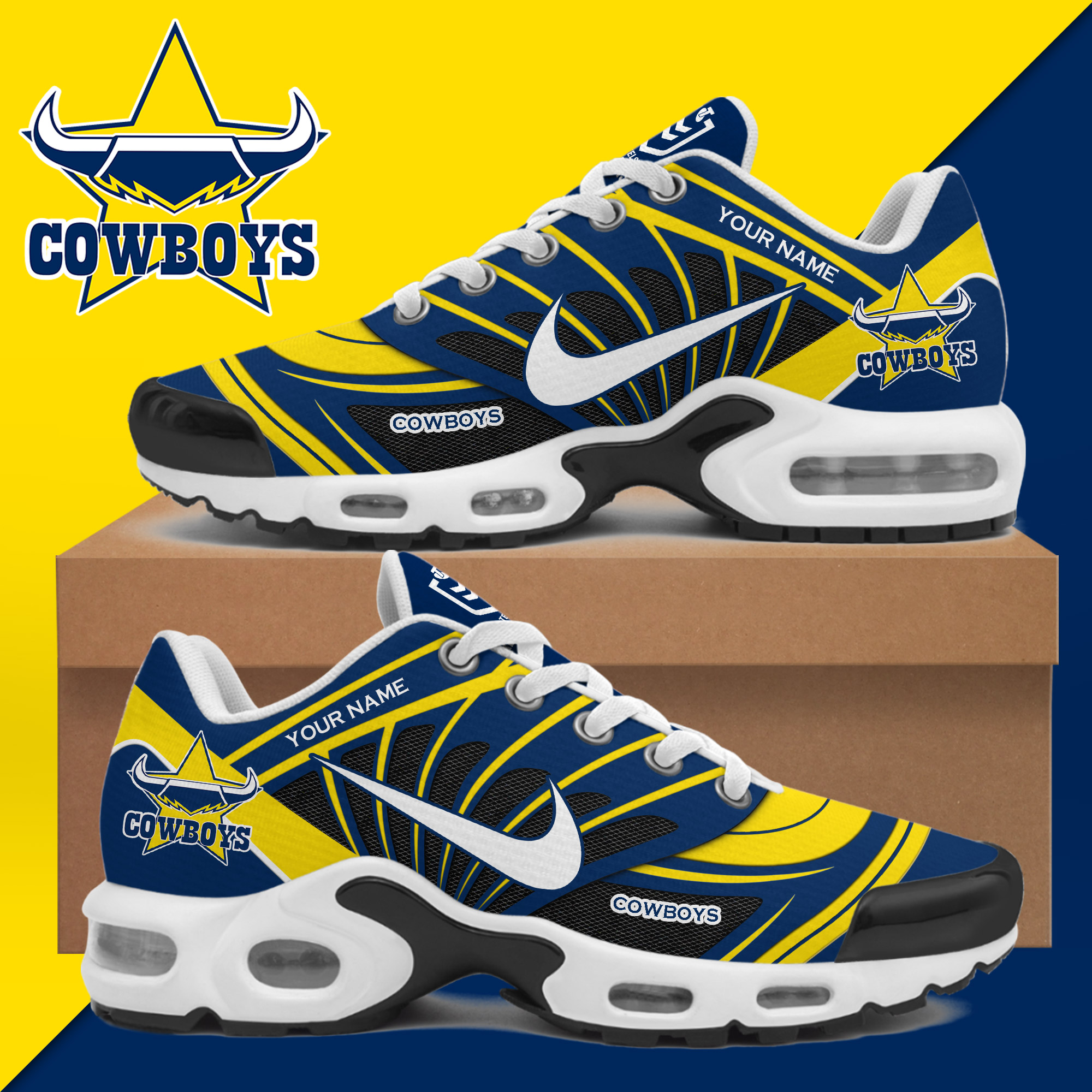 NQ Cowboys Air Max Plus Sport Custom Sneakers NQ Cowboys Air Max Plus Sport Custom Sneakers
