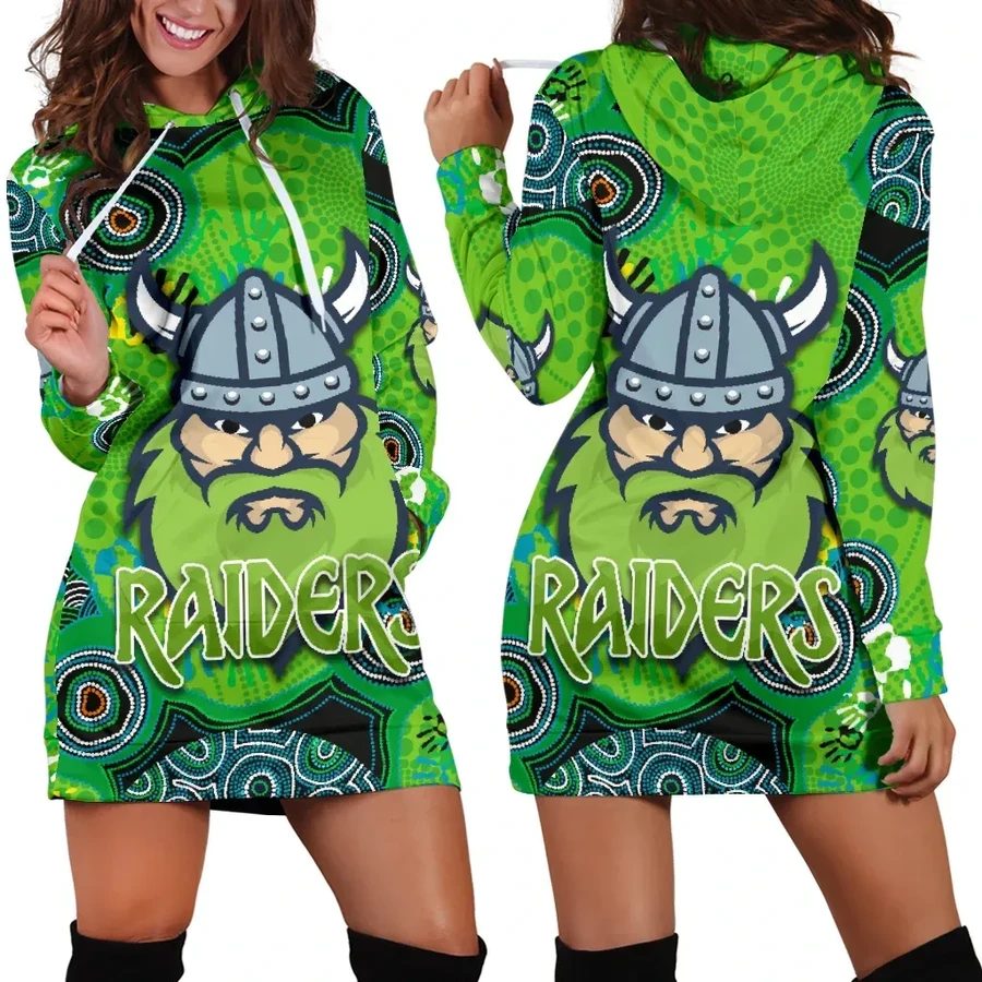 NRL Canberra Raiders Indigenous Women Hoodie Dress NRL Canberra Raiders Indigenous Women Hoodie Dress