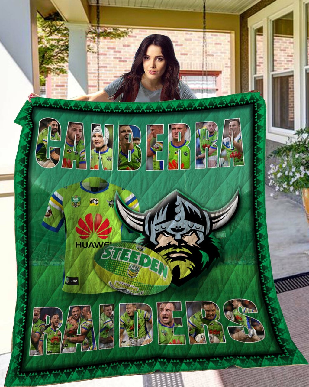 NRL Canberra Raiders Quilt Blanket V2 NRL Canberra Raiders Quilt Blanket V2