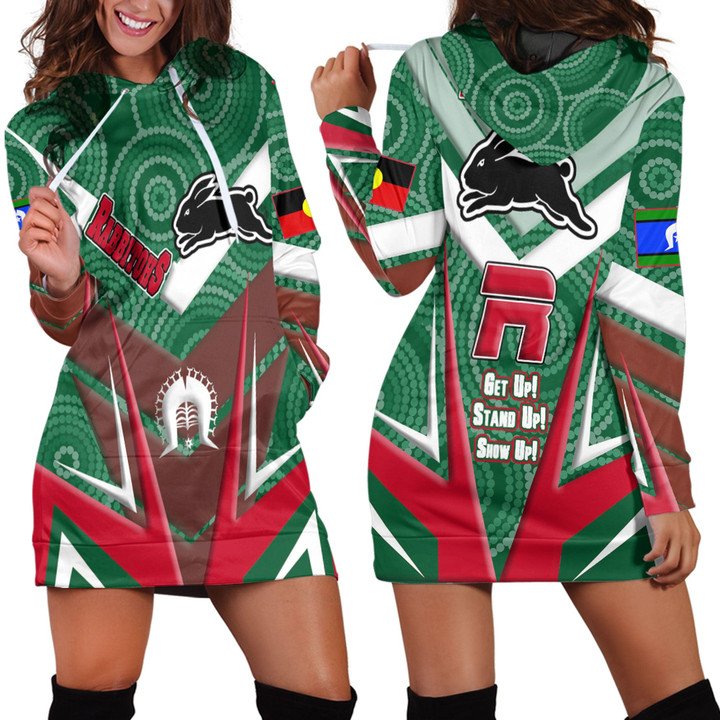 NRL South Sydney Rabbitohs NAIDOC Sporty Style Women Hoodie Dress NRL South Sydney Rabbitohs NAIDOC Sporty Style Women Hoodie Dress