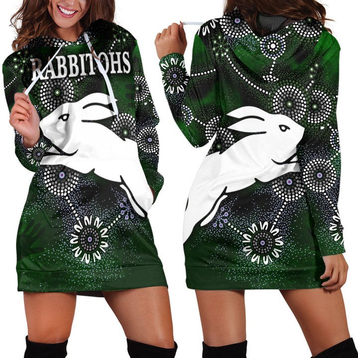 NRL South Sydney Rabbitohs Vintage Indigenous Women Hoodie Dress NRL South Sydney Rabbitohs Vintage Indigenous Women Hoodie Dress