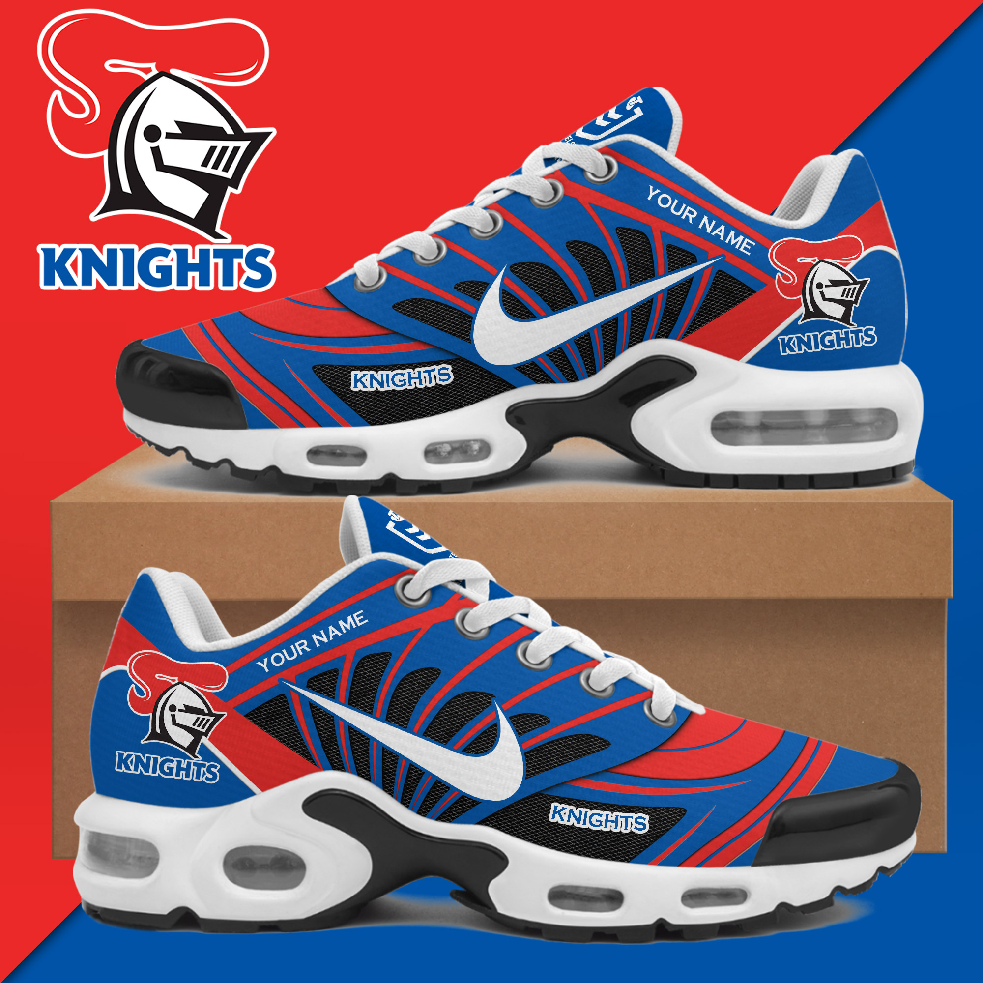 Newcastle Knights Air Max Plus Sport Custom Sneakers Newcastle Knights Air Max Plus Sport Custom Sneakers